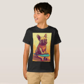 Franse Bulldog op Skateboard T-shirt (Voorkant volledig)