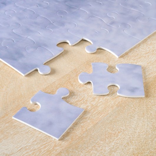 Franse Bulldog op sneeuw tijdens de kerstmis Legpuzzel (Zijkant)