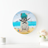 Franse Bulldog op Strand Grote Klok (Huis)