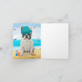 Franse Bulldog op Strand Kaart (Binnen)