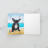 Franse Bulldog op Strand Kaart (Binnen)
