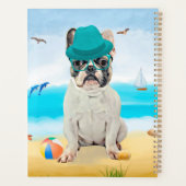 Franse Bulldog op Strand Planner (Achterkant)