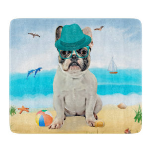 Franse Bulldog op Strand Snijplank