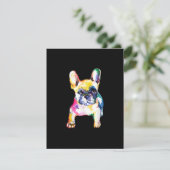 Franse Bulldog Original Waterverf Draft Gift Bedankkaart (Staand voorkant)