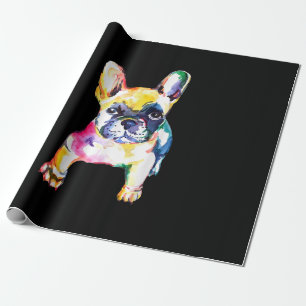 Franse Bulldog Original Waterverf Draft Gift Cadeaupapier