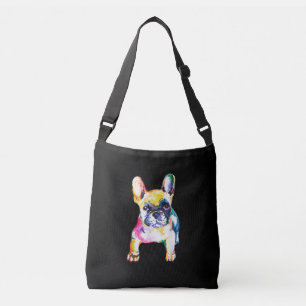 Franse Bulldog Original Waterverf Draft Gift Crossbody Tas