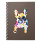 Franse Bulldog Original Waterverf Draft Gift Notitieboek (Voorkant)
