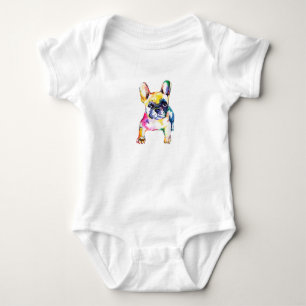 Franse Bulldog Original Waterverf Draft Gift Romper
