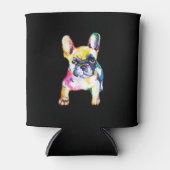 Franse Bulldog Originele Waterverf Tekening Gift Blikjeskoeler (Voorkant)