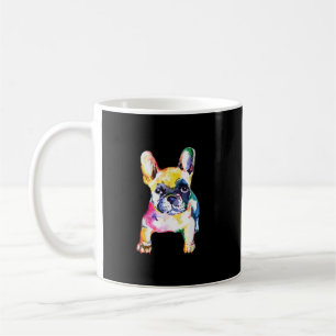 Franse Bulldog Originele Waterverf Tekening Gift Koffiemok