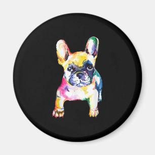Franse Bulldog Originele Waterverf Tekening Gift Magneet
