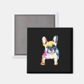 Franse Bulldog Originele Waterverf Tekening Gift Magneet (Voorkant / Achterkant)