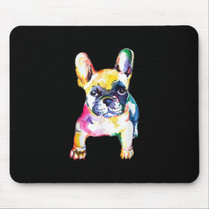Franse Bulldog Originele Waterverf Tekening Gift Muismat