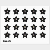 Franse Bulldog Originele Waterverf Tekening Gift Ster Sticker (Vel)