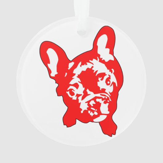 Franse Bulldog Ornament (achterkant)