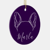 Franse Bulldog Ornament (Om Logo) (Rechts)