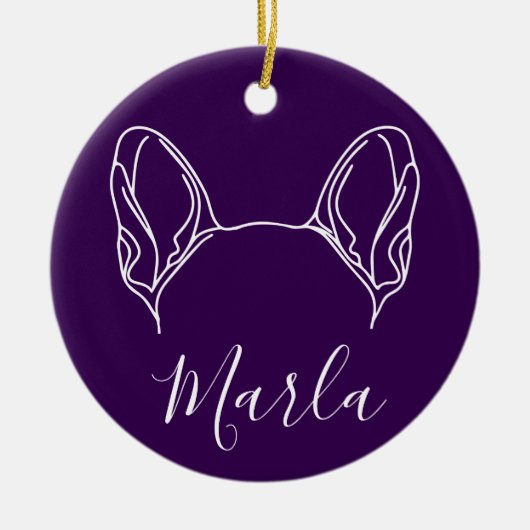 Franse Bulldog Ornament (Om Logo) (Voorkant)