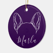 Franse Bulldog Ornament (Om Logo) (Links)