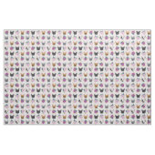 Franse Bulldog Paarse Florals Stof (Fat Quarter)