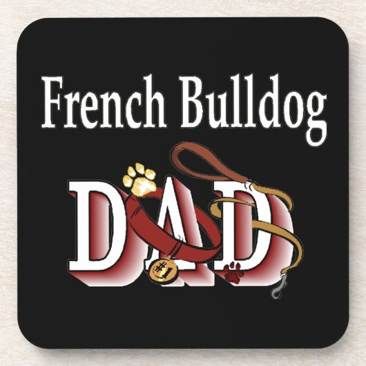 Franse Bulldog Pap Bier Onderzetter (Voorkant)