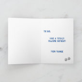 Franse Bulldog Pap Birthday Kaart (Binnen)