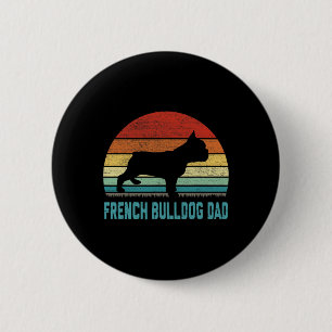 Franse Bulldog Pap - Hondenliefhebber Ronde Button 5,7 Cm