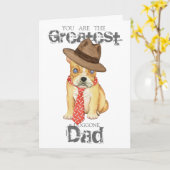 Franse Bulldog Pap Kaart (Gele Bloem)