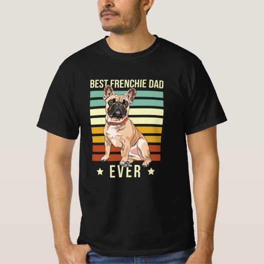 Franse Bulldog Pap T-shirt (Voorkant)