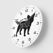 Franse Bulldog Pardon My Frenchie Ronde Klok (Hoek)