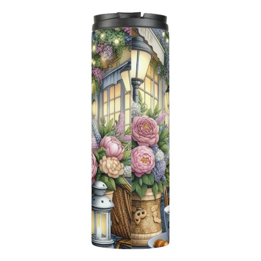 Franse Bulldog: Parijse Café Charm Thermosbeker (Achterkant)