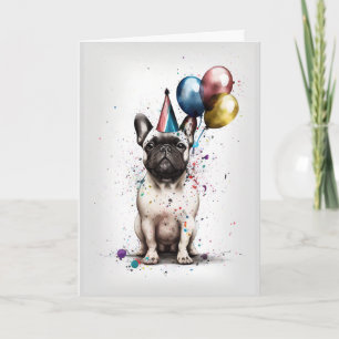 Franse Bulldog Party Wenskaart Kaart