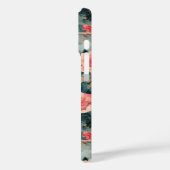 Franse Bulldog Pastel Roze Bloemen Golven Case-Mate iPhone Case (Achterkant / Links)