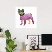 Franse Bulldog Patchwork Pet Print (Thuiskantoor)