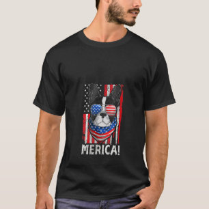 Franse Bulldog Patriotic Dog Apparel Usa-Mannen T-shirt