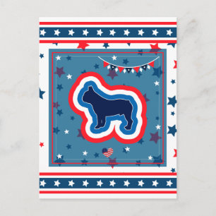 Franse Bulldog Patriottisch Rood Wit Blauw 4 juli Feestdagenkaart