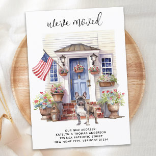 Franse Bulldog Patriottische Custom Pet Dog Bewege Aankondiging