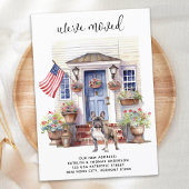 Franse Bulldog Patriottische Custom Pet Dog Bewege Aankondiging