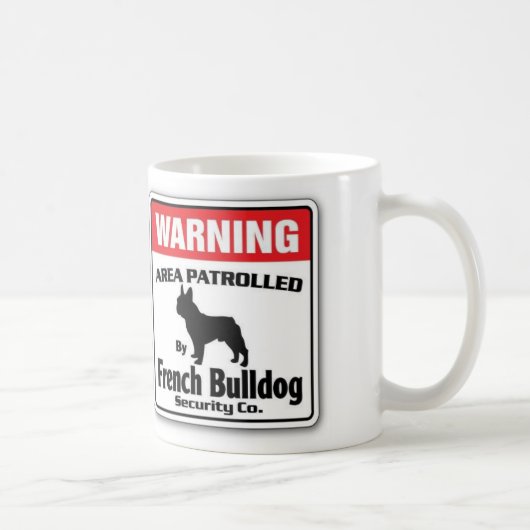 Franse Bulldog Patrolled Coffee Mok (Rechts)