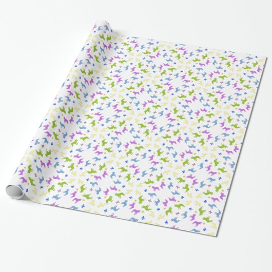Franse Bulldog patroon Cadeaupapier (Uitgerold)