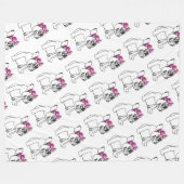 Franse Bulldog Patroon Fleece Deken (Voorkant (Horizontaal))