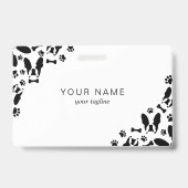 Franse Bulldog patroon hoek Badge (Achterkant)