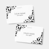 Franse Bulldog patroon hoek Badge (Voor- en achterkant)