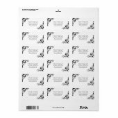Franse Bulldog patroon hoek Etiket (Full Sheet)