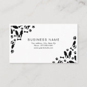 Franse Bulldog patroon hoek Klantenkaartje (Achterkant)