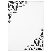 Franse Bulldog patroon hoek Klembord (Achterkant)