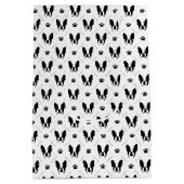 Franse bulldog patroon medium cadeauzakje (Achterkant)