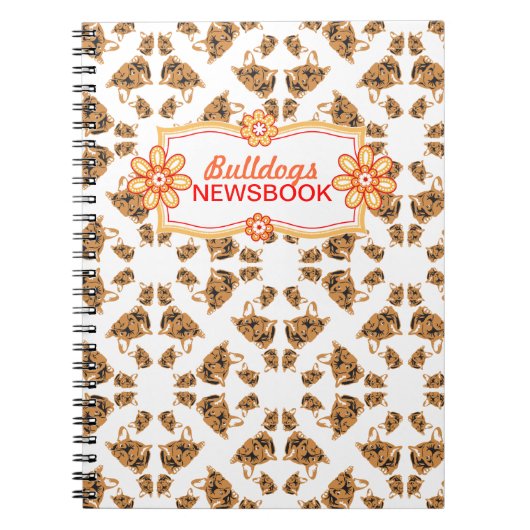 Franse Bulldog patroon Notitieboek (Voorkant)