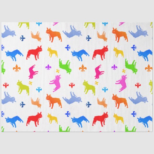 Franse Bulldog patroon Tissuepapier (Voorkant)