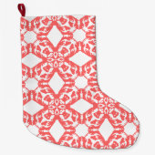 Franse Bulldog Pattern stoppen Grote Kerstsok (Voorkant)