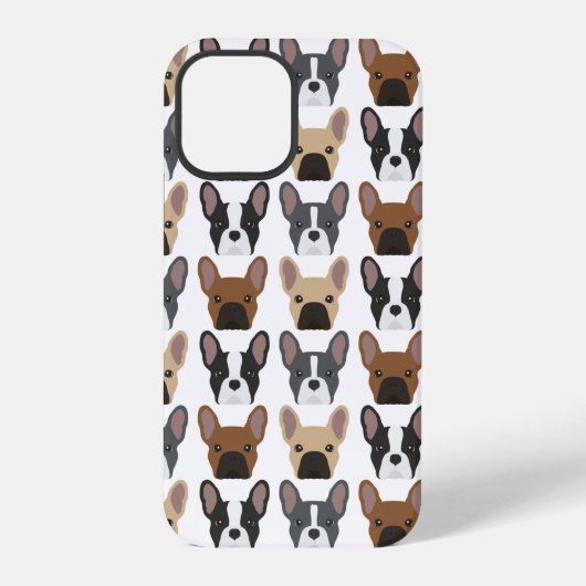 Franse Bulldog Patterned iPhone Hoesje (Achterkant)
